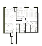 B1 Floor Plan at Twenty Fair Apartments, Connecticut, 06511