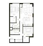 B7 Floor Plan at Twenty Fair Apartments, Connecticut
