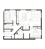 B8 Floor Plan at Twenty Fair Apartments, Connecticut, 06511