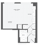 StudioS4M Floor Plan at The Audubon New Haven, Connecticut, 06511