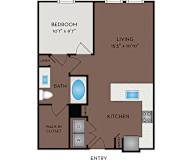 Larq Henderson - Dallas, TX - 11F1B Floor Plan