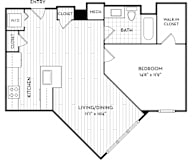 Malden Square Apartments | Malden, MA | 692 Sq Ft Floor Plan