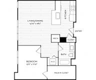 Malden Square Apartments | Malden, MA | 736 Sq Ft Floor Plan