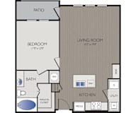 Stoneledge - Grapevine, TX - A2 Floor Plan 767 SF
