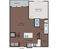 Larq Henderson - Dallas, TX - 11F2D Floor Plan