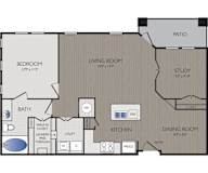 Stoneledge - Grapevine, TX - A6 Floor Plan 1010 SF