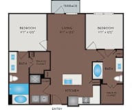 Larq Henderson - Dallas, TX - 22F1A Floor Plan