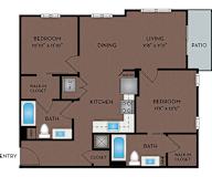 Pace Apartments - Las Vegas, NV - 22F2 Floor Plan