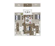 Briley Apartments - Matthews, NC - 22F1 Floor Plan