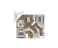 Briley Apartments - Matthews, NC - 22F2B Floor Plan