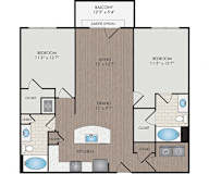 Marshall Park Apartments and Townhomes - Raleigh, NC - Mitchell Floor Plan