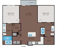 Larq Henderson - Dallas, TX - 22F3A Floor Plan