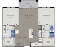 Stoneledge - Grapevine, TX - B3 Floor Plan 1229 SF