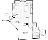 Malden Square Apartments | Malden, MA | 895 Sq Ft Floor Plan