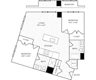 Velo Forest Hills - Boston, MA - B1 Floor Plan