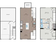 Marshall Park Apartments and Townhomes - Raleigh, NC - Walnut Floor Plan