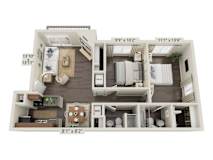 a 1 bedroom floor plan | apartments in garland tx