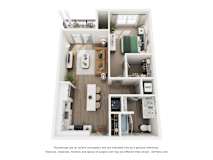 1 Bed, 1 Bath Floor Plans at The Remington, Lexington, 40511