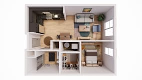 1  Bed 1 Bath D at The Park Apartments, Cleveland  44113