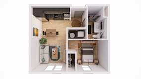 1 bedroom 1 bath at The Park Apartments, Cleveland  44113