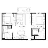 Lux 1100 Floor Plan at SLX Atlanta, Georgia, 30341