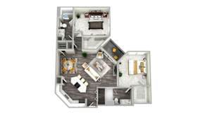 Lakehaven Deluxe Floor Plan at Emblem Alpharetta Apartments, Alpharetta, 30009