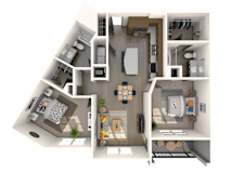 Rome Floor Plan at The Rialto, Orlando, 32819