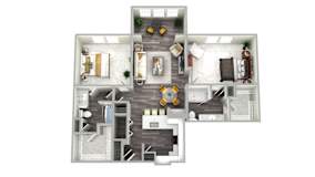 Windward Deluxe Floor Plan at Emblem Alpharetta Apartments, Georgia