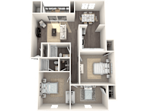 Paradise Deluxe Floor Plan  at The Brittany, Indialantic, FL, 32903