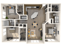 Modena Floor Plan at The Rialto, Orlando, FL, 32819