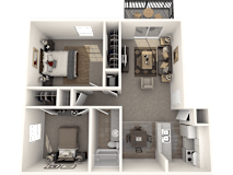 Laguna Madre 2b1b Floor Plan at The Bay Club, Texas, 78418