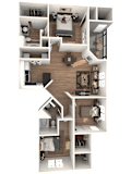 The Rosewood Floor Plan at Northland at the Arboretum, Austin, TX