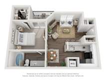 one bedroom floor plan in Lithia Springs, GA
