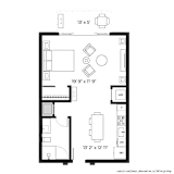 Studio 685 Floor Plan  at SLX Atlanta, Chamblee, GA