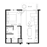 Urban Lofts 720 Floor Plan at SLX Atlanta, Chamblee, Georgia