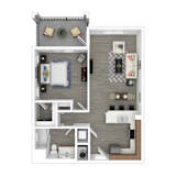 The Dollman 1B1BA 700sf at Lucie at Tradition Apartments, Florida, 34987