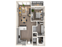 A6 Floor Plan at The District at Rosemary, Sarasota, 34236