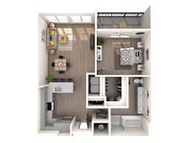 A7 Floor Plan at The District at Rosemary, Sarasota, Florida