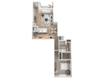 The Aveline Floor Plan at The Palmeri Residences, Florida, 34104