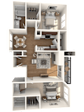 Rose Bud Floor Plan  at Canyon Creek, Austin