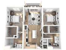 The Marielle Floor Plan at The Palmeri Residences, Naples