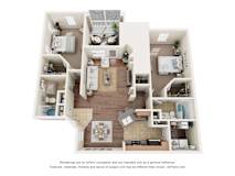 Davenport Floor Plan at Ballantrae Apartments, Sanford