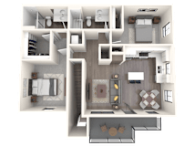 a floor plan of a two bedroom apartment