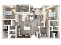 2 bedroom 2 bath Chelsea Floor Plan at Paramount on Lake Eola, Orlando, FL