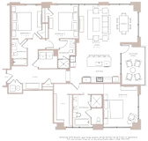 a floor plan of a three bedroom apartment home