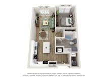 A1-K Floor Plan | 735 Sq. Ft. at Edgebrook Residences, New Hampshire, 03054