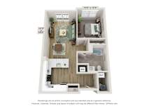 A1a Floor Plan | 735 Sq. Ft. at Edgebrook Residences, Merrimack