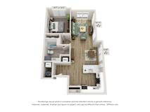 A2 Floor Plan | 815 Sq. Ft. at Edgebrook Residences, Merrimack, NH