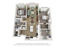 B1 Floor Plan | 1.091 Sq. Ft. at Edgebrook Residences, New Hampshire