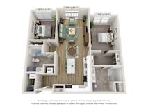 B2 Floor Plan | 1,122 Sq. Ft. at Edgebrook Residences, New Hampshire, 03054